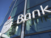 PKO SA bank logo seen in Warsaw on September 28, 2020. (