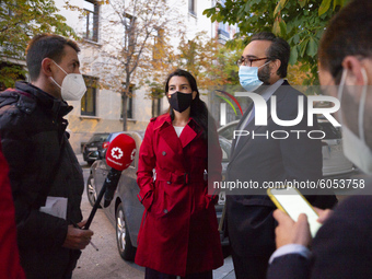 The VOX spokesperson in the Madrid Assembly, Rocio Monasterio, presents at the headquarters of the Superior Court of Justice of Madrid a let...