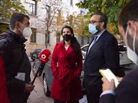 The VOX spokesperson in the Madrid Assembly, Rocio Monasterio, presents at the headquarters of the Superior Court of Justice of Madrid a let...