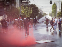 Thousands of Antifa and anti-Golden Dawn demonstrators and many other democratic organizations gathered for the rally in Athens, Greece on 7...