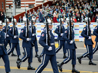 Military parade on the National Day  in Taipei, Taiwan on October 10, 2020. Taiwan's President Tsai Ing-wen made a strong speech on its 109t...