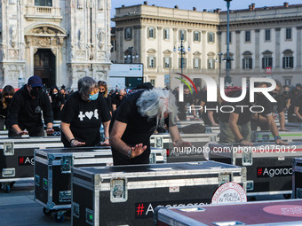 ‘Bauli in Piazza', protest by entertainment workers asking the Italian Government for new rules for the organization of events that make eco...