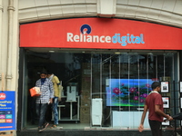 A store of Reliance Digital Retail Ltd., a subsidiary of Reliance Industries Ltd., in Kolkata,India, on October 10, 2020. Reliance Industrie...