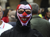 Anti-face mask protesters and coronavirus skeptics attend Anti-Covid Freedom March in Krakow, Poland on October 10, 2020. Demonstrators gath...