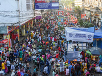 Shoppers flung to New market shopping center in Kolkata ahead of Durga puja festival in the city amidst the growing number of COVID-19 cases...
