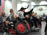 Wounded and disabled veterans take part in the 2019 National Veteran Wheelchair Games at the Kentucky International Convention Center in Lou...
