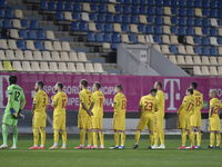 Romania first eleven during match against Romania of UEFA Nations League football match in Ploiesti city October 14, 2020. (