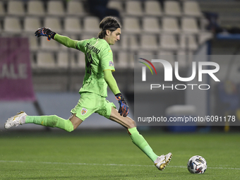 Ciprian Tatarusanu of Romania in action during match against Romania of UEFA Nations League football match in Ploiesti city October 14, 2020...