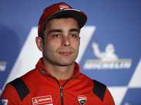 Danilo Petrucci (9) of Italy and Ducati Team during the press conference ahead of the MotoGP of Aragon at Motorland Aragon Circuit on Octobe...