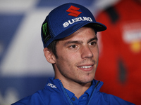 Joan Mir (36) of Spain and Team Suzuki Ecstar during the press conference ahead of the MotoGP of Aragon at Motorland Aragon Circuit on Octob...