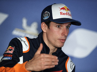 Alex Marquez (73) of Spain and Repsol Honda Team during the press conference ahead of the MotoGP of Aragon at Motorland Aragon Circuit on Oc...
