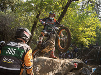 FIM Trial125 World Championships; Enzo Rossi, Scorpa Team, in action during the FIM Trial125 World Championships in Lazzate, Italy, on Octob...