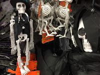 Halloween decorations at a store in Toronto, Ontario, Canada. Torontonians have been advised to celebrate Halloween in their homes and avoid...