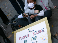 Community members and housing advocates gathered near the Gracie Mansion on the Upper East Side to stand against the forced displacement of...