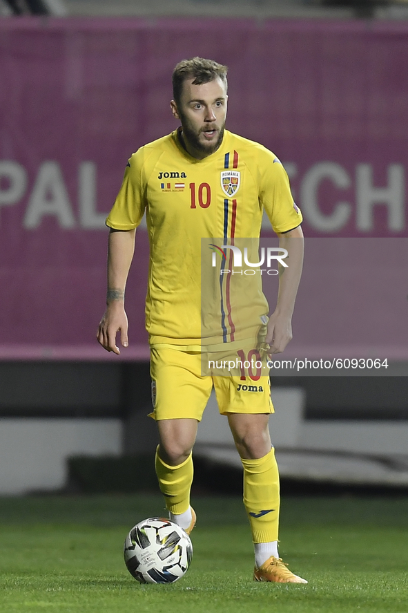 Alexandru Maxim of Romania in action  of UEFA Nations League football match in Ploiesti city October 14, 2020. 