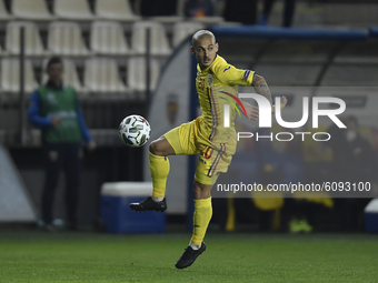 Ionut Mitrita of Romania in action  of UEFA Nations League football match in Ploiesti city October 14, 2020. (