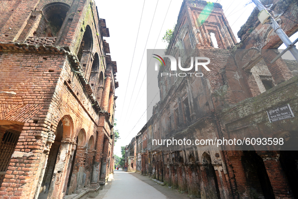 View of ancient building in Panam City, Bangladesh, on October 16, 2020. Panam Nagar, it was the most attractive historical city in Banglade...