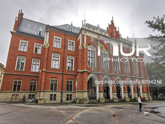 A building of Collegium Novum of Jagiellonian University in Krakow, Poland on October 16th, 2020. Due to the increasing spread of COVID-19 i...