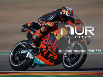 Pol Espargaro (44) of Spain and Red Bull KTM Factory Racing KTM during the free practice for the MotoGP of Aragon at Motorland Aragon Circui...