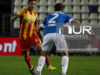 Biagio Meccariello in action during the match between Brescia and Lecce for the Serie B at Stadio Mario Rigamonti, Brescia, Italy, on octobe...