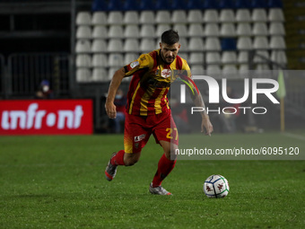 Marco Calderoni of Lecce in action during the match between Brescia and Lecce for the Serie B at Stadio Mario Rigamonti, Brescia, Italy, on...