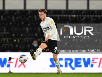 
Max Bird of Derby County during the Sky Bet Championship match between Derby County and Watford at the Pride Park, Derby on Friday 16th Oct...