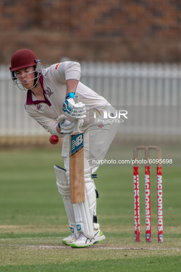 Jamie Bekis of the Gordon Cricket Club bats during day one of the NSW Premier Cricket first grade round 3 match between Western Suburbs and...