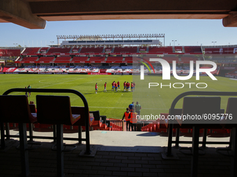 Granada´s stadium before the La Liga match between Granada CF and Sevilla FC at Nuevo Los Carmenes Stadium on October 17, 2020 in Granada, S...