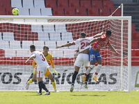 Yangel Herrera, of Granada CF , scores the victory goal during the La Liga match between Granada CF and Sevilla FC at Nuevo Los Carmenes Sta...
