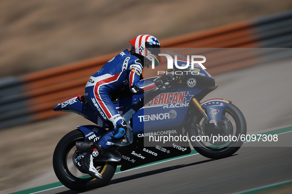 Joe Roberts (16) of USA and Tennor American Racing during the qualifying for the MotoGP of Aragon at Motorland Aragon Circuit on October 17,...