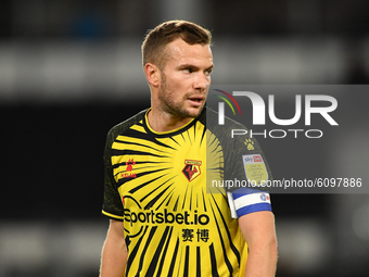 
Tom Cleverley of Watford during the Sky Bet Championship match between Derby County and Watford at the Pride Park, Derby, England on  16th...
