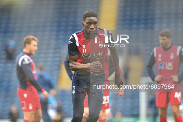 Sammy Ameobi of Nottingham Forest before the Sky Bet Championship match between Blackburn Rovers and Nottingham Forest at Ewood Park, Blackb...