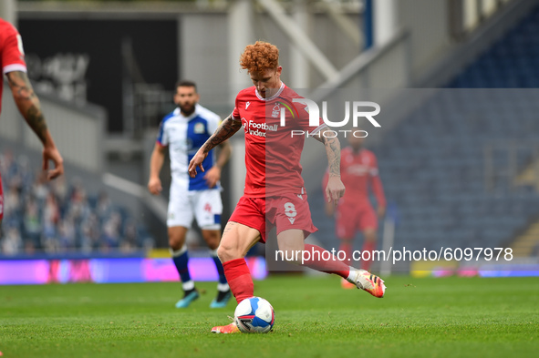 Jack Colback of Nottingham Forest during the Sky Bet Championship match between Blackburn Rovers and Nottingham Forest at Ewood Park, Blackb...