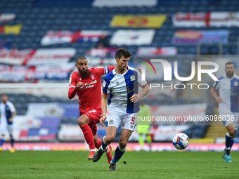 Daniel Ayala of Blackburn Rovers  during the Sky Bet Championship match between Blackburn Rovers and Nottingham Forest at Ewood Park, Blackb...