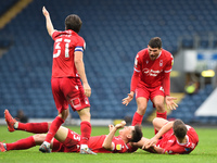 Joe Lolley of Nottingham Forest scores to make it 1-0 to Forest during the Sky Bet Championship match between Blackburn Rovers and Nottingha...