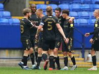  Oldham’s Ben Garrity celebrates making it 1-0 during the Sky Bet League 2 match between Bolton Wanderers and Oldham Athletic at the Reebok...