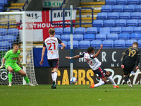  Oldhams Zak Dearnley scores to make it 2-1 during the Sky Bet League 2 match between Bolton Wanderers and Oldham Athletic at the Reebok Sta...