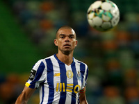 Pepe of FC Porto in action during the Portuguese League football match between Sporting CP and FC Porto at Jose Alvalade stadium in Lisbon,...