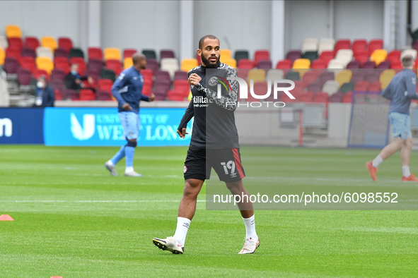 Bryan Mbeumo during the Sky Bet Championship match between Brentford and Coventry City at Brentford Community Stadium on October 17, 2020 in...