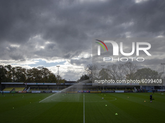A general view of the inside of the Envirovent Stadium during the Sky Bet League 2 match between Harrogate Town and Barrow at Wetherby Road,...
