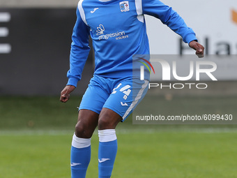 Kgosi Ntlhe of Barrow during the Sky Bet League 2 match between Harrogate Town and Barrow at Wetherby Road, Harrogate, England on 17th Octob...
