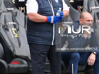 Gillingham's manager Steve Evans during the first half of the Sky Bet League One match between MK Dons and Gillingham at Stadium MK, Milton...