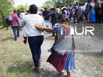 Festivities In Honor Of Saint Luke on October 10, 2020 in Ahuehuepan, Guerrero, Mexico. In the Nahua indigenous community of Ahuehuepan, Gue...