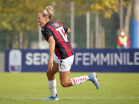 Dominika Conc of AC Milan celebrates after scoring the his goal during the Women Serie A match between AC Milan and FC Internazionale at Cen...