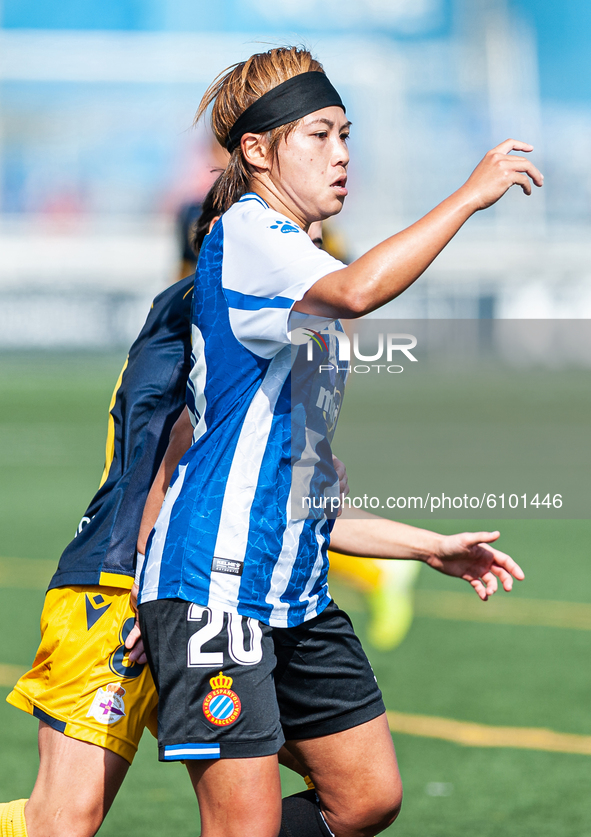 Maya Yamamoto during the match between RCD Espanyol and Deportivo La Coruna, corresponding to the week 3 of the Liga Primera Iberdrola, play...