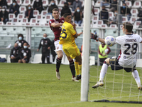 Andrea Belotti of Torino FC scores a goal during the Serie A football match between Torino FC and Cagliari Calcio at Olympic Grande Torino S...