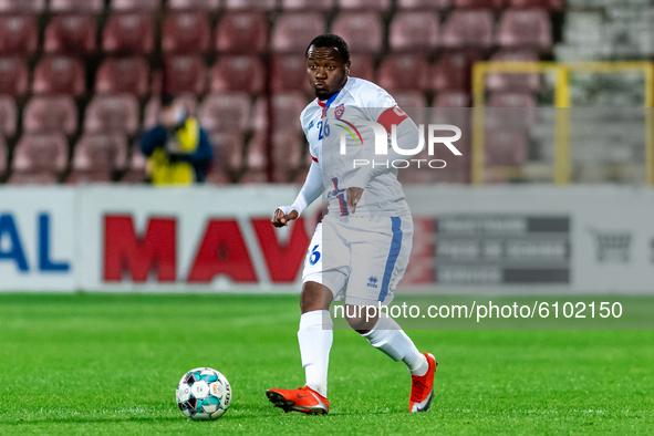 Hervin Ongenda in action during the 7th game in the Romania League 1 between CFR Cluj and FC Botosani, at Dr.-Constantin-Radulescu-Stadium,...