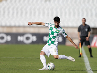 Pedro Amador of Moreirense FC in action during the Liga NOS match between Belenenses SAD and Moreirense FC at Jamor Stadium on October 18, 2...