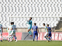 Andre Moreira of Belenenses SAD in action during the Liga NOS match between Belenenses SAD and Moreirense FC at Jamor Stadium on October 18,...