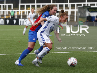 during FA Women's Championship between Crystal Palace Women and Leicester City Women at Hayes Lane Stadium , Bromley, UK on 18th October 202...